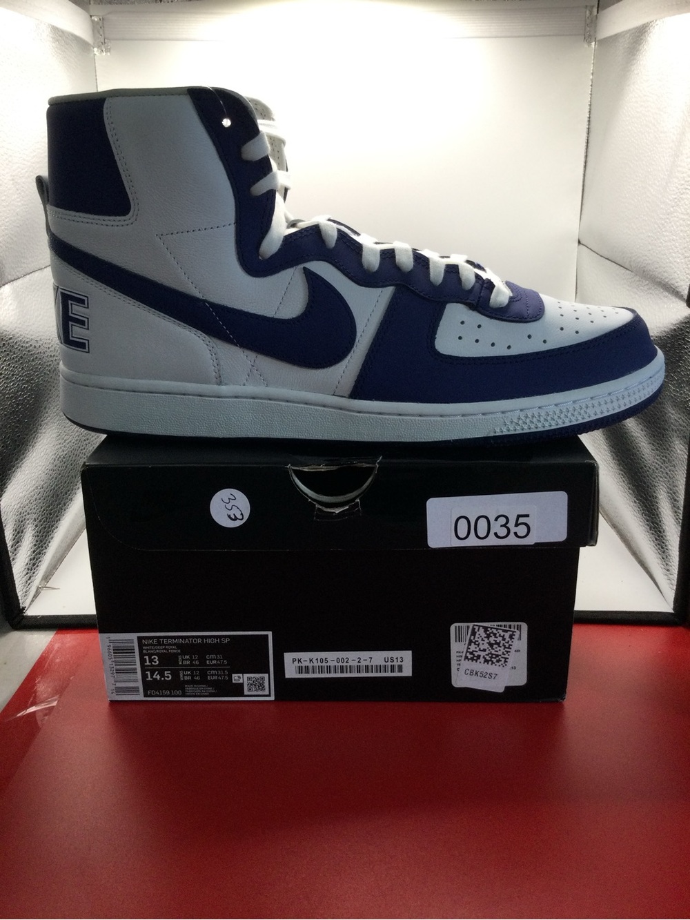 Nike Men’s High-Top Sneakers - White & Navy